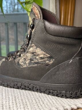 Rocky Mossy Oak Men’s Brown Camo Suede Waterproof Outdoor Boot